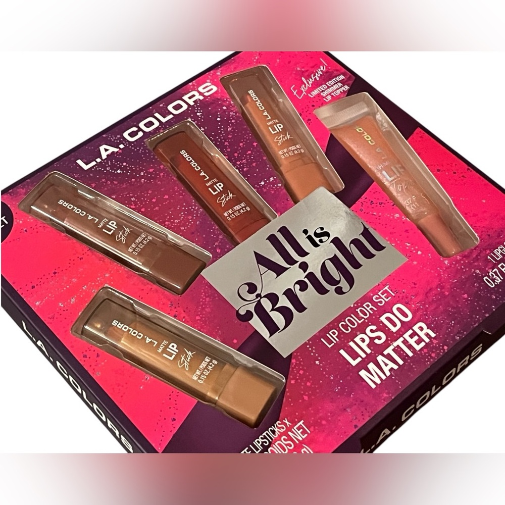 L.A. Colors All is Bright 4 piece lip color set! NIB🔥 and GIFT READY🔥